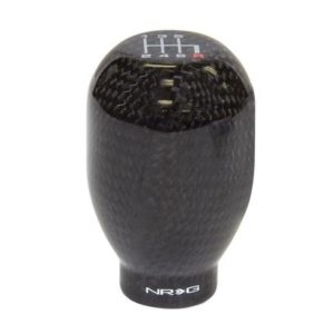 NRG 42MM 6 SPEED BLACK CARBON FIBER HEAVY TYPE R STYLE SHIFT KNOB – UNIVERSAL