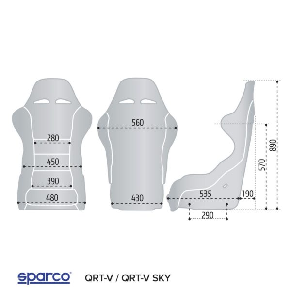 SPARCO Rennsitz QRT-V SKY (FIA 8862-2009)
schwarz Kunstleder (Version 2017-18) / 4.5 Kg