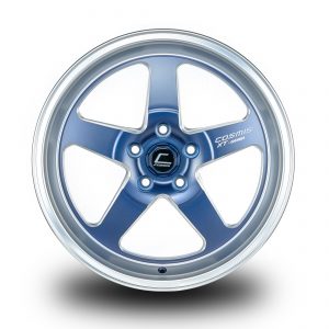 XT-005R – 18×9.0 +25mm 5×114.3 – Matte Navy Blue Diamond Lip Milled Spokes