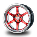 WestSchweizCustoms_Cosmis_XT-006R - 18x9.5 +10mm 5x114.3 - Black Diamond Lip Red Milled Spokes2