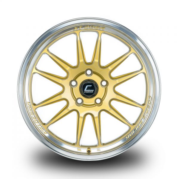 XT-206R – 18×10.5 +33mm 5×114.3 – Gold Diamond Lip Milled Spokes