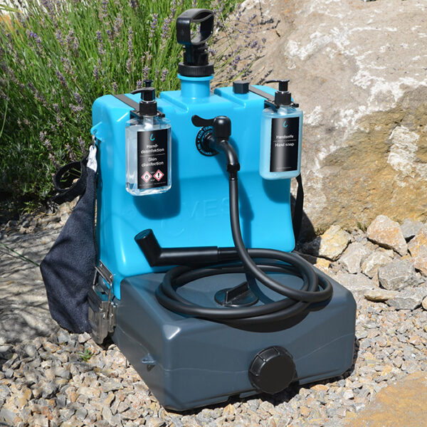 LAVESE Outdoorwaschbecken und mobile Trenntoilette LAVbox Camping-Set